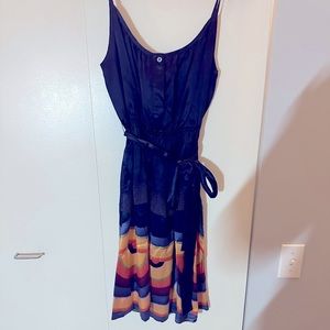 100% silk sunset dress